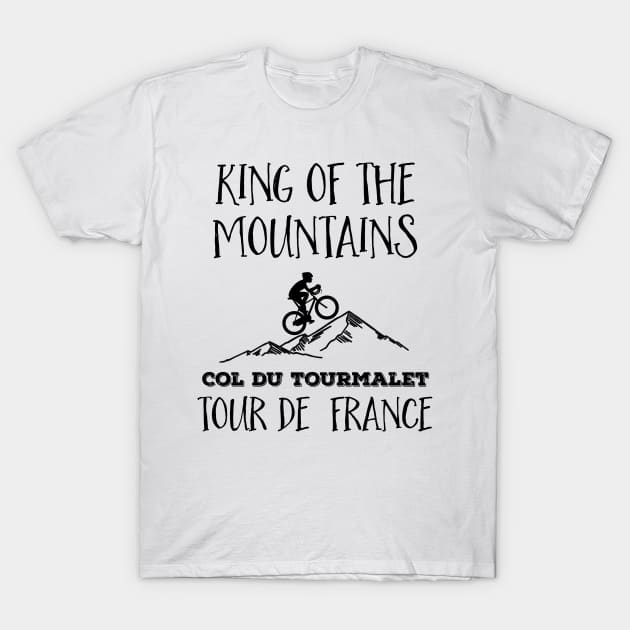 Col Du Tourmalet King of the mountains Tour de France For The Cycling Fans T-Shirt by Naumovski